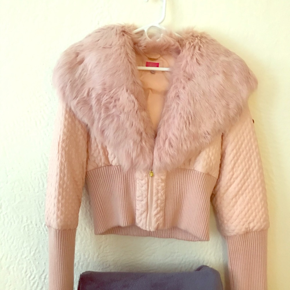 Baby pink sweater jacket